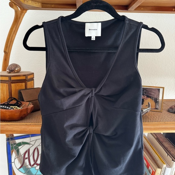 Reformation Tefi Knit Top S Black - Picture 5 of 5